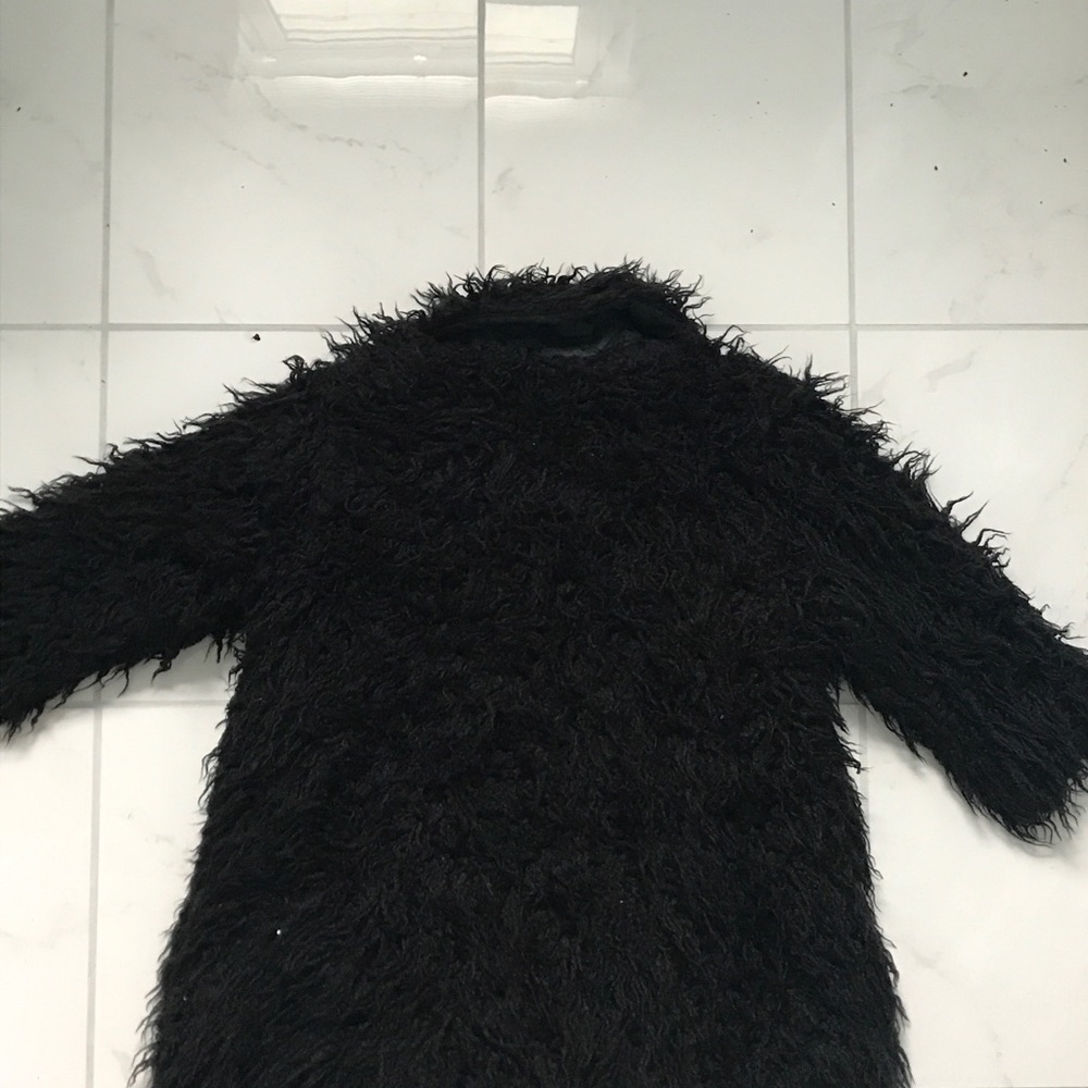 Like new boutique Flapdoodles poodle fur coat Sz 7 - Picture 2 of 5